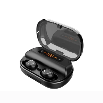TWS V12 Bluetooth austiņas Bezvadu Austiņas, Barošanas Displejs Touch Kontroli, Stereo Ūdensizturīgs 4000mAh Power bank Bass Earbud
