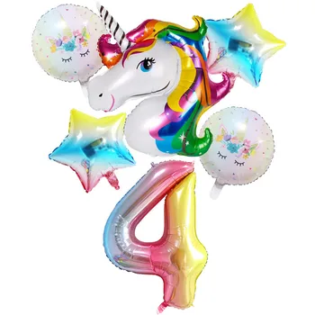 Taoqueen cepuri karikatūra Unicorn Puse Baloni Dzimšanas dienas svinībām Baloni Pakete Full Moon Dzimšanas dienas Apdare karikatūra cepure