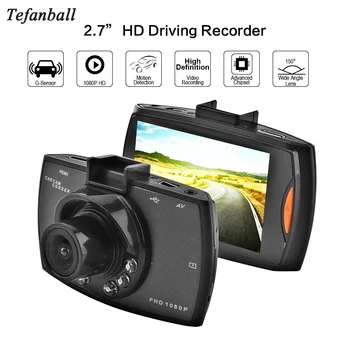 Tefanball Auto Dvr reģistrators Kamera, Full HD 1080P 140 Grādu Dashcam Video Reģistratori Automašīnām Nakts Redzamības G-Sensors Dash Cam