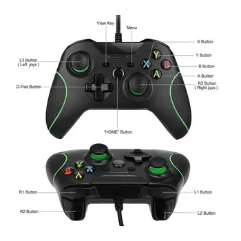 USB Vadu Konsoles Xbox Viens Kontrolieris Xbox spēļu vadāmierīces Vienu Slim Kontroles PC Windows Mando Kursorsviru