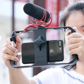 Ulanzi Viedtālrunis Video Platformas Stabilizators Gadījumā Kino Ierakstīšanas Vlogging Rīku iPhone XR XS Max Android Statīva Stiprinājums Stand
