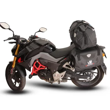 Universālo Motociklu Ūdensizturīgs seglu somā Bagāžas Dubulta Sēdekļa sacīkšu ceļa āra paketes, liela telpa ar lietus pārsegs
