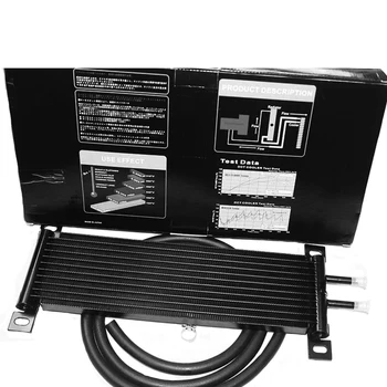 Universālā HK5 Melnā Alumīnija auto motoru eļļas dzesētājs automātika efektīvi samazināt pārnesumkārbas eļļas temperatūras