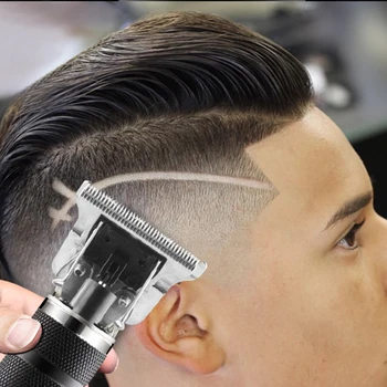 Uzlādējams T-blade Hair Clipper Frizētava Griešanai Matu Trimmeri Elektriskie Griešanas Barbershop Bezvadu Baldheaded Outliner Vīriešiem