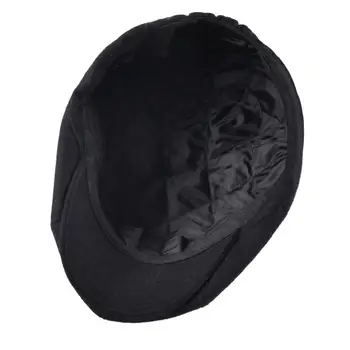VOBOOM Black Newsboy Cepures Vīriešu Vilnas Maisījums Dzīvoklis Cabbies Rudenī, Ziemā Silts Dzīvoklis Gatsby Cepuri Dzīvoklis Caps Classic Headpiece 111