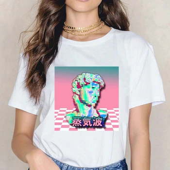 Vaporwave Estētisko 90s Vintage T Krekls Sievietēm Sieviešu Hip Hop Sieviešu Drēbes, T Harajuku Gadījuma T-krekls