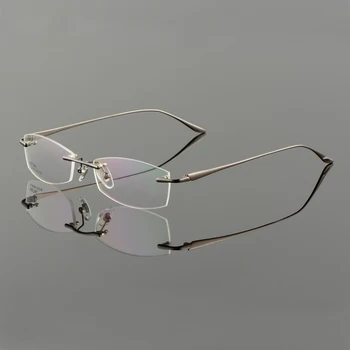 Vazrobe Zelta Brilles Rāmis Vīriešu Brilles bez apmales brilles cilvēks Recepšu ultra light modes briļļu skaidrs, objektīvs