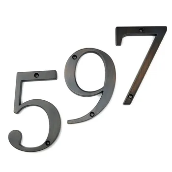 Vecumā Bronzas 101mm Māju Skaits Māju Durvju Adrese Numuru Cipariem Cinka Sakausējuma Skrūve Uzstādīts Liels Durvis Adrese Zīmi #0-9