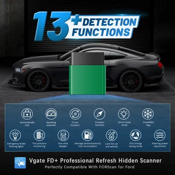 Vgate vLinker FD+ ELM327 Bluetooth 4.0 FORScan Ford wifi ELM 327 OBD2 Automašīnu Diagnostikas (OBD 2 Skeneris J2534 MS VAR Auto Instrumenti