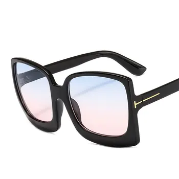 Vintage Laukumā Saulesbrilles Sieviešu 2019 Jaunu Luksusa Zīmolu Modes Cat Eye Oversizrd Saules Brilles Retro Toņos UV400 Oculos Vīrietis