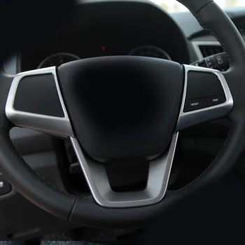 Vtear Par hyundai creta ix25 Piederumi Auto Stūres rata pogas apdares nosedzošais ietvars, ABS Chrome interjera ciļņi 2018 2019