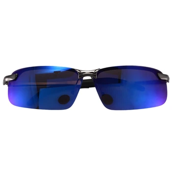 Vīriešu Modes Polarizētās Braukšanas Saulesbrilles Anti-Glare Āra Sporta UV Brilles, Ice Blue
