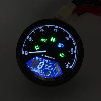 WUPP Motociklu Spidometrs LED digita Indikators Tahometrs, Odometrs, ometer Eļļas Mērītājs Daudzfunkciju Ar nakts redzamības skalu