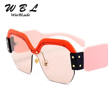 WarBLade 2019 Jauno Modes Dizaina Sieviešu Saulesbrilles Classic Kvadrātveida Saules Brilles Unikālu Kadru Vintage Sieviešu Briļļu
