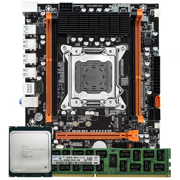 X79 X79-S300 LGA2011 pamatplates E5 2660V2 CPU, 1gb x 4 GB = 4GB DDR3 1333Mhz 10600 ECC REG Atmiņas komplektu, M-ATX kombinācijas M. 2 SSD