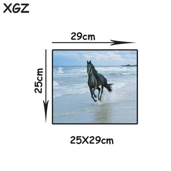 XGZ Pielāgot, Liela Pele Pad Black Precizitātes Atslēga Malas Piejūras Ainava Dzīvnieku Zirgu Datora Galds Mat Ātrums Gumijas neslīdošu