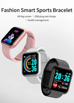 Y68 Bluetooth Ūdensizturīgs Digitālā Viedie rokas Pulksteņi Vīriešiem, Sievietēm, Bērniem Smart Pulksteņa Aproce AP/BP Likme Smartwatch Fitnesa Tracker PK D20