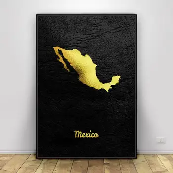 Zelta Karti, Mākslas meksika Kanvas Glezna Mākslas Izdrukāt Plakātu Grafiskās Sienas Mūsdienu Minimālisma Guļamistaba, Dzīvojamā Istaba Apdare
