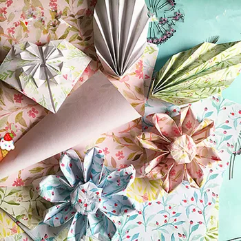 Ziedi Origami Papīra, Roku darbs Celtņi Origami Puzzle DIY Locīšanas Roku Origami Krāsas Scrapbooking Papīra, Radošas Dāvanas