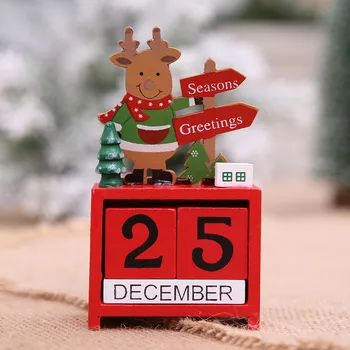 Ziemassvētku Mini Koka Kalendāra Ziemassvētku Rotājumu Mājas Apdare Amatniecības Dāvana Ziemassvētku Kalendārs