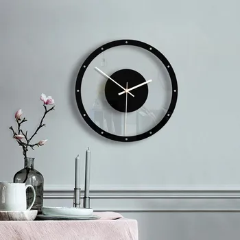 Ziemeļvalstu Vienkārša, moderna dizaina šūpoles sienas pulkstenis dzīvojamā istabā radošā koka pulkstenis mājas mākslas apdare kvarca pulkstenis