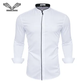 Zīmola 2019 Ikdienas Krekls Vīriešiem ar garām Piedurknēm Slim Fit Vīriešu Ikdienas Pogu uz Leju Krekls Formālu Kleita Krekli Vīriešu Apģērbu, Camisa Balts
