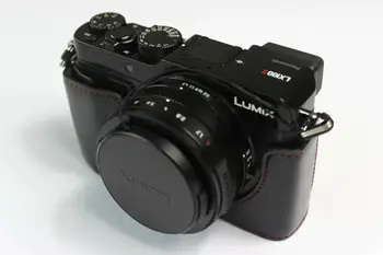 Ādas Pusi Kamera Gadījumā Saķere Panasonic LUMIX LX100/LX100 Mark II