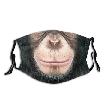 Šimpanze 2 Funny, Cool Auduma Maska Chimp Dzīvnieku Zoodārza Šimpanze Pērtiķu Pop Art Pop Sejas Kolektori, Lūpām, Mutes Stilu, Kas Vīrusu