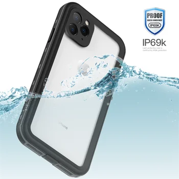 Ūdensizturīgs Telefonu Gadījumos iPhone 11 Pro Max XS Max XR Skaidrs Aizmugurējo Vāciņu Ekrāna Aizsargs, Triecienizturīgs Silikona Vāciņu Shell