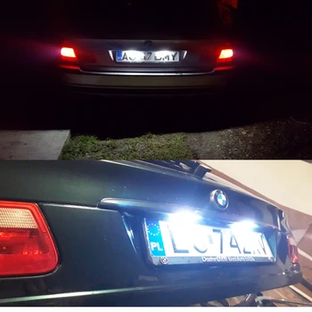 1 Pāris Kļūdām LED numura zīme Gaisma, lai BMW E46 4D 4-Durvju Sedans 5D Touring 98-05 3. Sērijas 318i, 320i, 323i, 325i xi