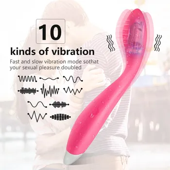 10 ātrumiem Slim Vibrācijas Sievietēm Mīksto Seksa Rotaļlietas sievietēm Makstī, Klitora, G-Spot Stimulators Massager Pieaugušo Seksa Produkti