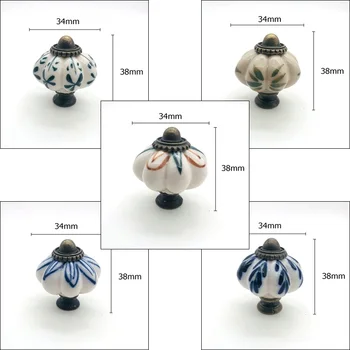 10Pcs Modernus Mēbeļu Rokturus Virtuves Skapī Gudrs Lattern Izskatās Velk Rokturi rokturi Ķīnas Keramikas Rokturi Mēbeles