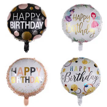 10pcs/daudz 18inch Dzimšanas diena Kārtu Folija Baloni Karikatūra Hēlija Balonu Happy Birthday Puse Rotājumi Jubileju Dekoru Globos
