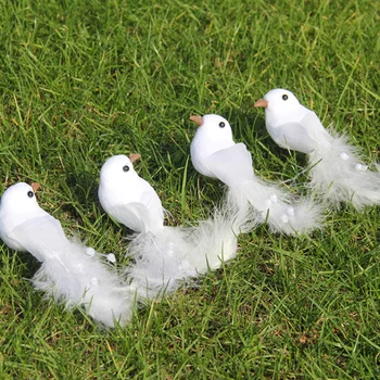 12 Gab Simulācijas Putas Dove Putnu Rotājumi DIY Mākslīgā Kuģiem, Kāzu Dekorēšana Mājas Dārzā Apdare