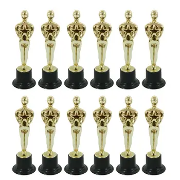 12Pcs Oscar Statueti Pelējuma Balvu Uzvarētājiem Lielisku Trofeju, jo Ceremonijas un Festivitie Kūka Apdare, Instrumenti,