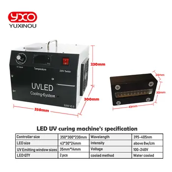 1gb 160w 2 Galvas LED UV LED Konservēšanas Sistēmas Printeris Epson DX5 Print UV Vadītājs UV Plakanvirsmas Printeris,UV Līmi Konservēšana