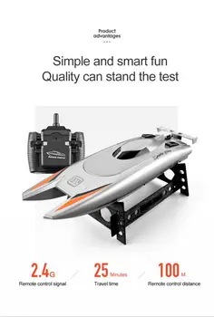 2.4 G tālvadības laivu ātrgaitas motorlaivas bērniem konkurences jahtu ūdens rotaļlieta ātrgaitas RC sacīkšu Laivu, elektriskās rotaļlietas