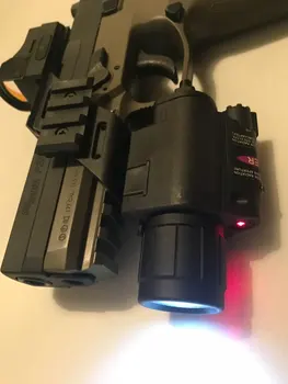 2 in 1 Glock Pistole Pistoli Gaismas Taktiskās Sarkanā Lāzera Redzes+LED Lukturīti Pistole Militāro Ieroču Gaismas Medību Tūrisma Ieroci apgaismojums
