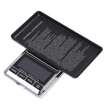 200g x 0.01 g Mini Digitālo Skalu Dimanta Rotaslietas līdzsvaru Svaru LCD Elektroniskās Pārnēsājamo Kabatas Svari