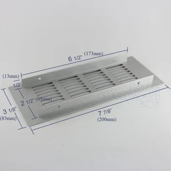 200x80mm alumīnija gaisa ventilācijas vāciņa žalūzijas gaisa ventilācijas paneli, kurpes ministru kabineta taisnstūra
