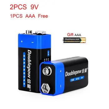 2GAB Vienreizējās lietošanas Baterijas 6F22 9V Cinka Oglekļa Primāro Akumulatoru KTV Multimetrs Mikrofons Elektroniskās Ierīces Akumulatoru（AAA BEZMAKSAS）