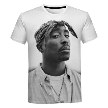 2Pac & Nipsey Hussle 3D Druka T Kreklu apdruka Vīriešu Sieviešu Vasaras Modes Gadījuma T-krekls Reperis Tupac Streetwear Hip Hop T Krekls, t-veida Topi