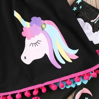 2gab/set Meitenes, Unicorn Apģērbu Komplekti Top T Krekli+bikses Komplektus Uzvalki Toddler Meitenes Gadījuma Karikatūra Apģērbs Bērniem Apģērbs