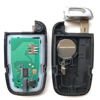 3/4 Pogas, Auto Tālvadības Atslēgu Kia Forte Dvēseles Rio Borrego Sorento Optima Smart Key Keyless Fob ar 433Mhz PCF7952 Čipu ID46