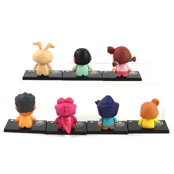 3.5-4cm 7pcs/set Crayon Shin-chan PVC Darbības Rādītāji Rotaļlietas, Brinquedo Kolekcionējamus Modeļu Lelle bērniem dāvanas