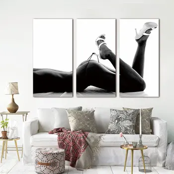 3 Paneļi Bez Rāmīša Audekls Foto Izdrukas Seksīga Sieviete, Ķermeņa Sienas Art Attēlu Audekls Gleznas, Sienas Rotājumi Mākslas Giclee Krāsošana
