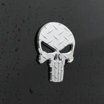 3D Metāla par Punisher Galvaskausa Skelets Auto, Motocikla Struktūra Emblēmas Nozīmīti Modes Apdare Auto Dizains Auto piederumi