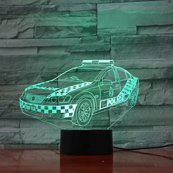 3D Nakts Gaisma Galda Lampa Sacīkšu Auto 3D Apgaismojums Gultas Dekori Lukturīti Dāvanas Faniem Jaunums Dzimšanas dienas dāvana AA Baterijas