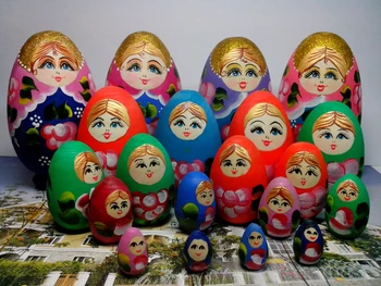 6pcs/ Set Jauki Unpainted DIY Tukšu Koka Embriju krievijas Ligzdošanas Matryoshka Lelles, Rotaļlietas Bērniem, Bērnu Dāvanu