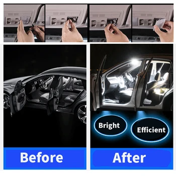 8x Canbus Bez Kļūdām, LED salona Apgaismojuma Komplekts, Iepakojumā 2019 2020 Nissan 370Z Auto Piederumi Kartes Dome Bagāžnieka Licences Gaismas